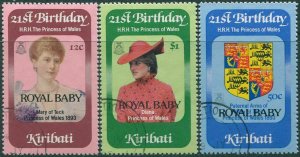 Kiribati 1982 SG186-188 Prince William birth set FU