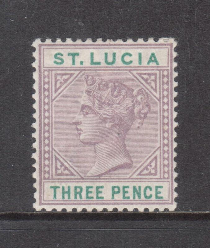 St Lucia #32a Mint Fine Original Gum Lightly Hinged Die A