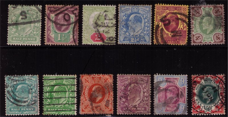 GREAT BRITIAN - KEVII -1902 1/2p to 1/ = SG257