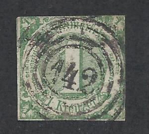 GERMAN STATES - THURN AND TAXIS SC# 47 AVF U 1859