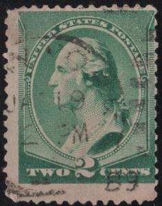 SC#213 2¢ Washington Single (1887) Used