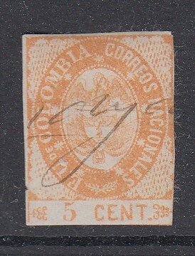 COLOMBIA, Scott 37, used (small thin)