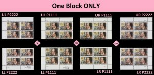 US 3135 Raoul Wallenberg 32c plate block 4 MNH 1997