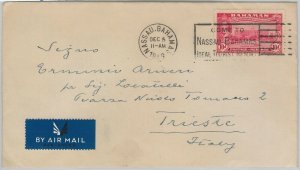 56288  - BAHAMAS -  POSTAL HISTORY: 10 p rate on COVER to Trieste ITALY 1949