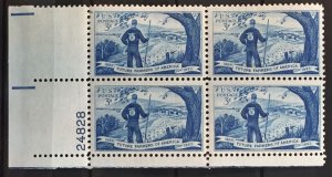 US #1024 MNHOG Plate Block - Future Farmers