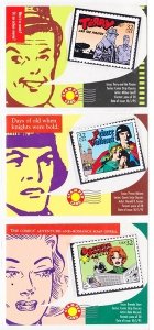 Set of Comic Strip Classic Stampers Cards & MNH stamps (Scott 3000a-t) in mounts