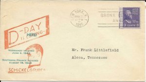 Patriotic Cachet D-Day is here Shust Cachet PM New York NY March 31 1945