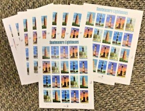 3787-3791 Southeastern Lighthouses Lot of 10 sheets MNH 37 c Sheet of 20  FV $74