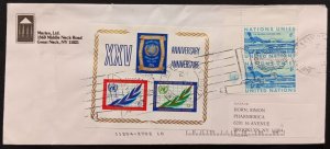 DM)1970, UNITED NATIONS, FIRST DAY COVER, ISSUE, XXV ANNIVERSARY OF THE UNITED