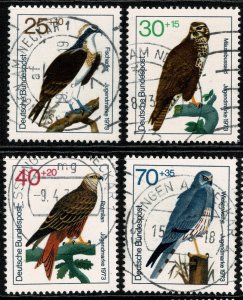 GERMANY 1973 YOUTH WELFARE (BIRDS of PREY) USED (VFU) P.14 SG1648-51 SUPERB