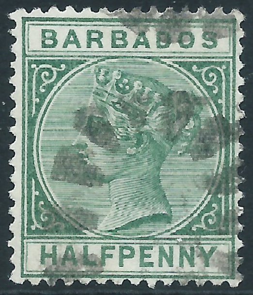 Barbados, Sc #60, 1/2d Used