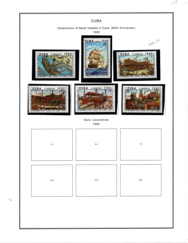 MINT + USED STAMPS FROM    CUBA    (204)