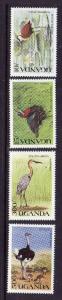 Uganda-Sc#799//805-unused NH 1/2 set-Birds-1990-