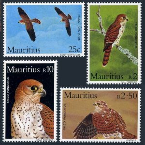 Mauritius 583-586, hinged. Michel 579-582. Birds 1984. Mauritius Kestrels.