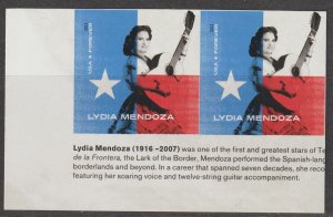 U.S.  Scott# 4786a 2013 Lydia Mendoza Issue XF MNH Imperf Pair #2