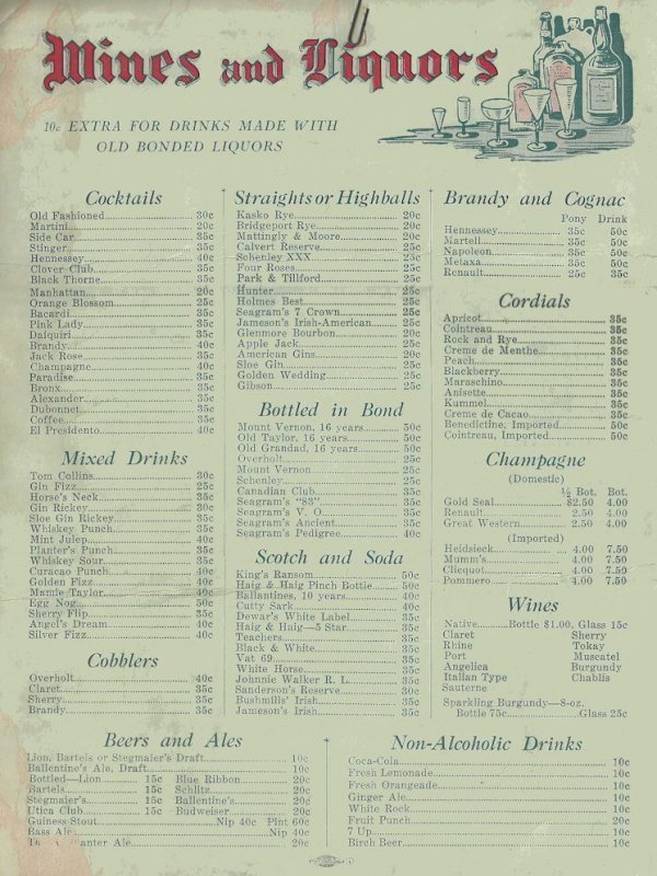 1939 - Rooney's Restaurant & Grill, Wilkes-Barre, PA - Ephemera 1259