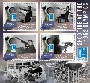 Olympic Games 1952 Shooting 2024 year, 8 sheets  perforated NEW MNH**