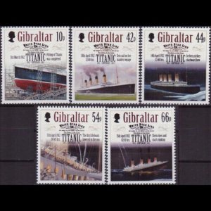 GIBRALTAR 2012 - Scott# 1314-8 Titanic Sinking Set of 5 NH