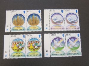 Montserrat 1995 Sc 873-76 pair set MNH