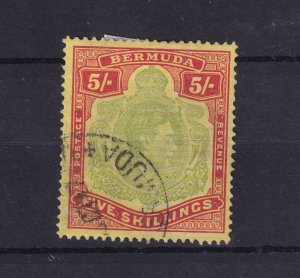 Bermuda KGVI 1939 5/- p14 SG1/8a VFU BP161034