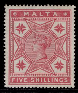 MALTA QV SG30, 5s rose, LH MINT. Cat £120.