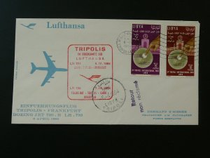 first flight cover Tripoli Lybia to Frankfurt Lufthansa 1964