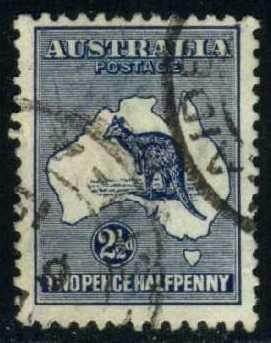 Australia #46 Kangaroo and Map, used (17.50)