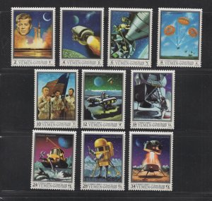 Yemen Kingdom #741-50 (1969 Apollo 8 Future Space set) VFMNH CV €9