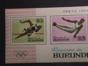 BURUNDI 1964 SC#B8 SUMMER OLYMPIC GAMES TOKYO-JAPAN-MNH-S/S-VERY FINE RARE