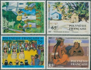 French Polynesia 1984 Sc#404-407,SG437-440 20th Century Paintings set MNH
