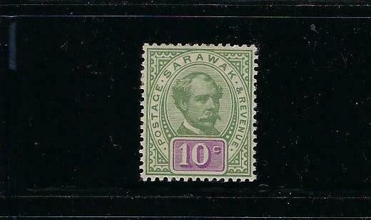 SARAWAK SCOTT #15 1888-97 SIR CHARLES JOHNSON BROOKE- 10 CENT MINT LIGHT HINGED