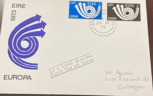 D)1973, IRELAND, FIRST DAY COVER, ISSUE, EUROPA, COMMON DESIGN, FDC.