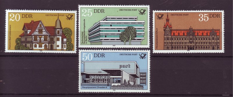 J25335 JLstamps 1982 germany DDR mnh set #2237-40 post offices