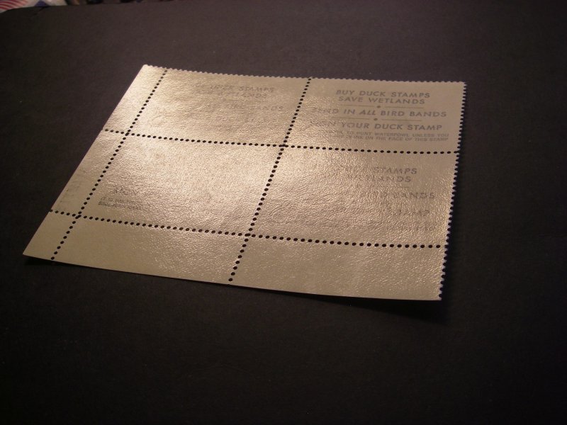 RW42, $5 Canvasbacks & Decoy, PB4 #172777 LR, 1975 Duck Stamp, MNH BEAUTY