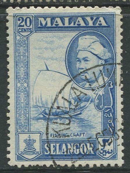 STAMP STATION PERTH Selangor #108 Sultan Hisam-ud-Din Alam Shah Used 1957-60