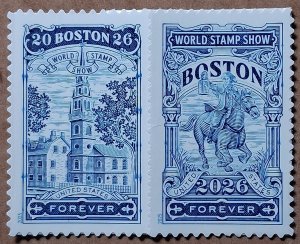 US 6029-6030 (78c) Boston 2026 World Stamp Show MNH se-tenet pair (2025)