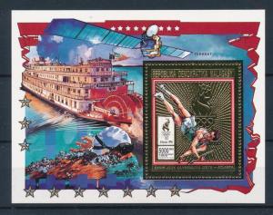 [55381] Madagascar 1994 Olympic games Pole Vault Swimming Ship MNH Sheet