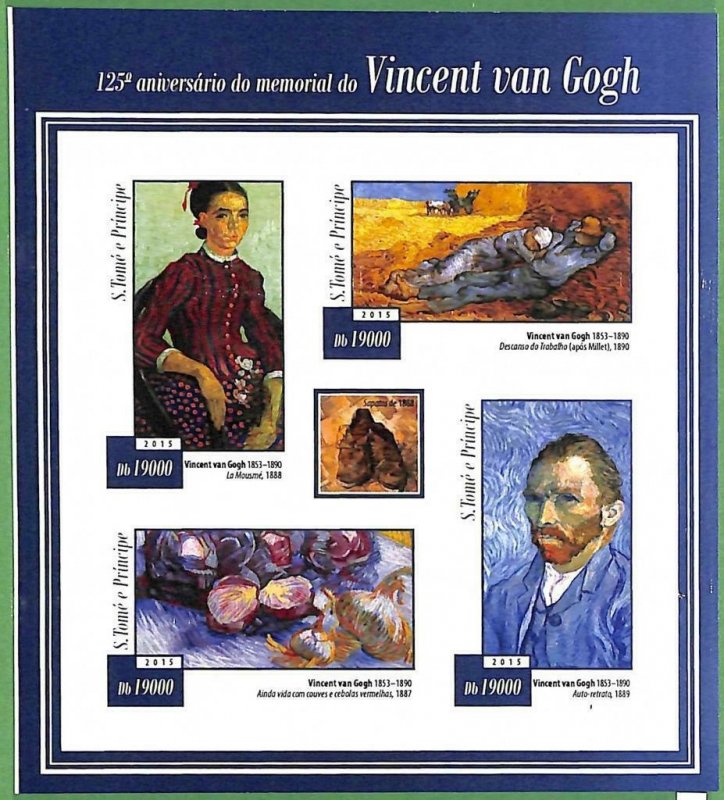 A3521-Sao Tome & Principe ERROR INPERF 2015  Art Vincent Van Gogh