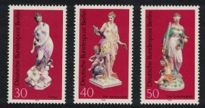 Berlin Porcelain Figures 3v 1974 MNH SG#B463-B465