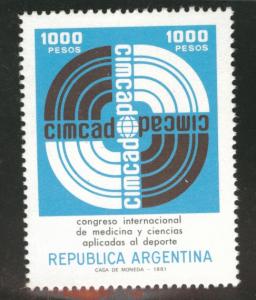 Argentina Scott 1305 MNH** 1981 Sports Medicine stamp CV$.75