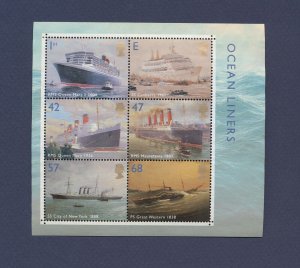 GREAT BRITAIN - Scott 2207a - MNH S/S - Ocean Liners, Ships - 2004