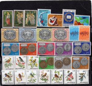 SAN MARINO 1972 COMPLETE YEAR SET OF 31 STAMPS MNH 