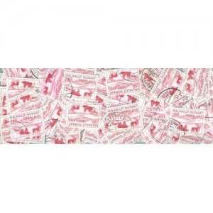 Greenland. 1981  Bulk Lot 100 Stamp Off Paper. Cancel. Sc# 112. Sled, Reindeer.