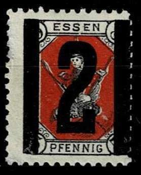 Germany Private Mail Essen 1887, DPP-Ess-A07I MH, Perforation 12 1/2