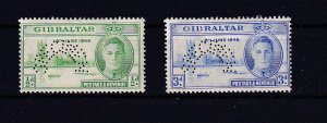 RARE GIBRALTAR 1946 SG132S-SG133S -VF-MH  VICTORY SPECIMEN O/PRINTS