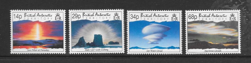 BRITISH ANTARCTIC TERRITORY #198-201 ATMOSPERIC CONDITIONS MNH