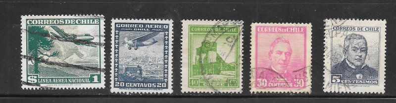 Chile #Z9 Used Mixture 10 Cent Collection / Lot