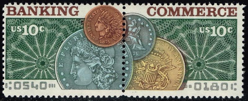 US #1578a Banking & Commerce Pair; MNH (0.50)