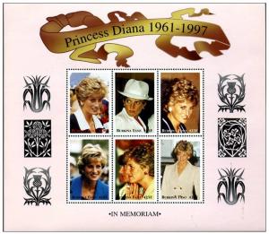 BURKINA FASO SHEET MNH LADY DI DIANA PRINCESS WALES 