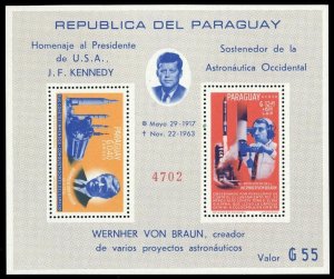 1964 Paraguay 1353-1354/B60 John F. Kennedy / Rockets 30,00 €